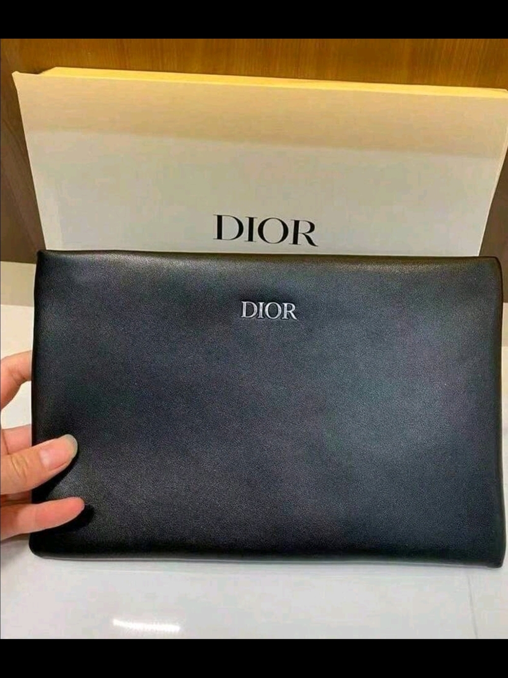 Authentic Dior Black Clutch Pouch | Luxury Cosmetic Bag NWOT